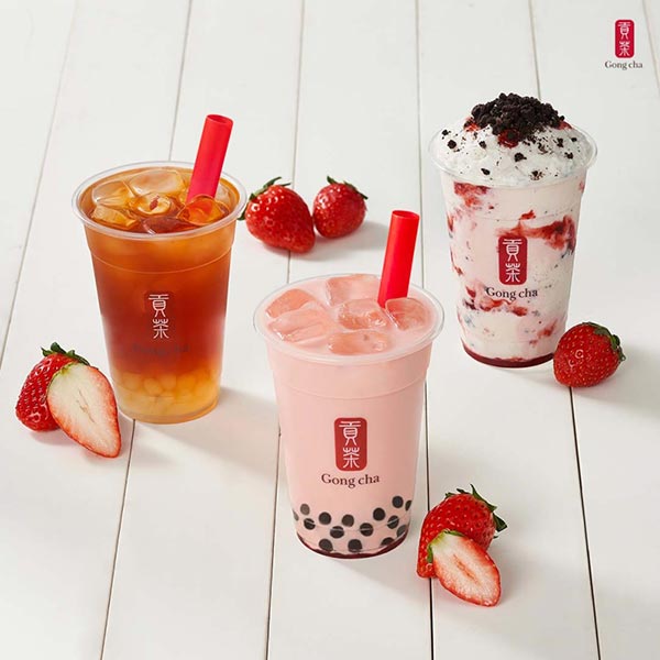 Variety of Gong cha drinks