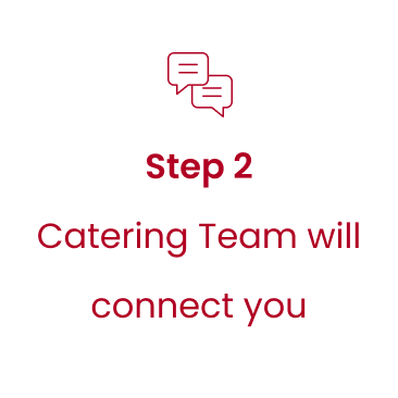 Step 2: Catering Team will connect you
