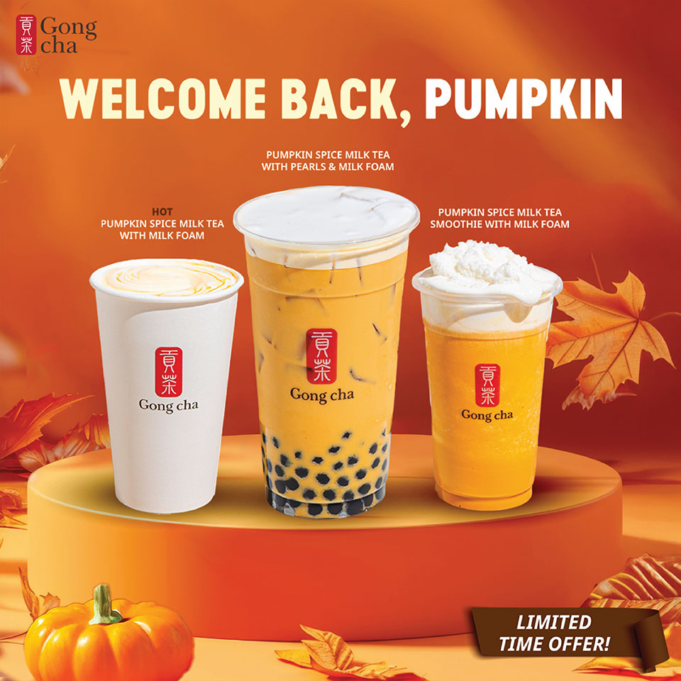 Pumpkin Spice Milk Tea limited time offer for the fall