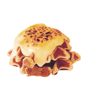 Crème Brûlée Mochi Waffle